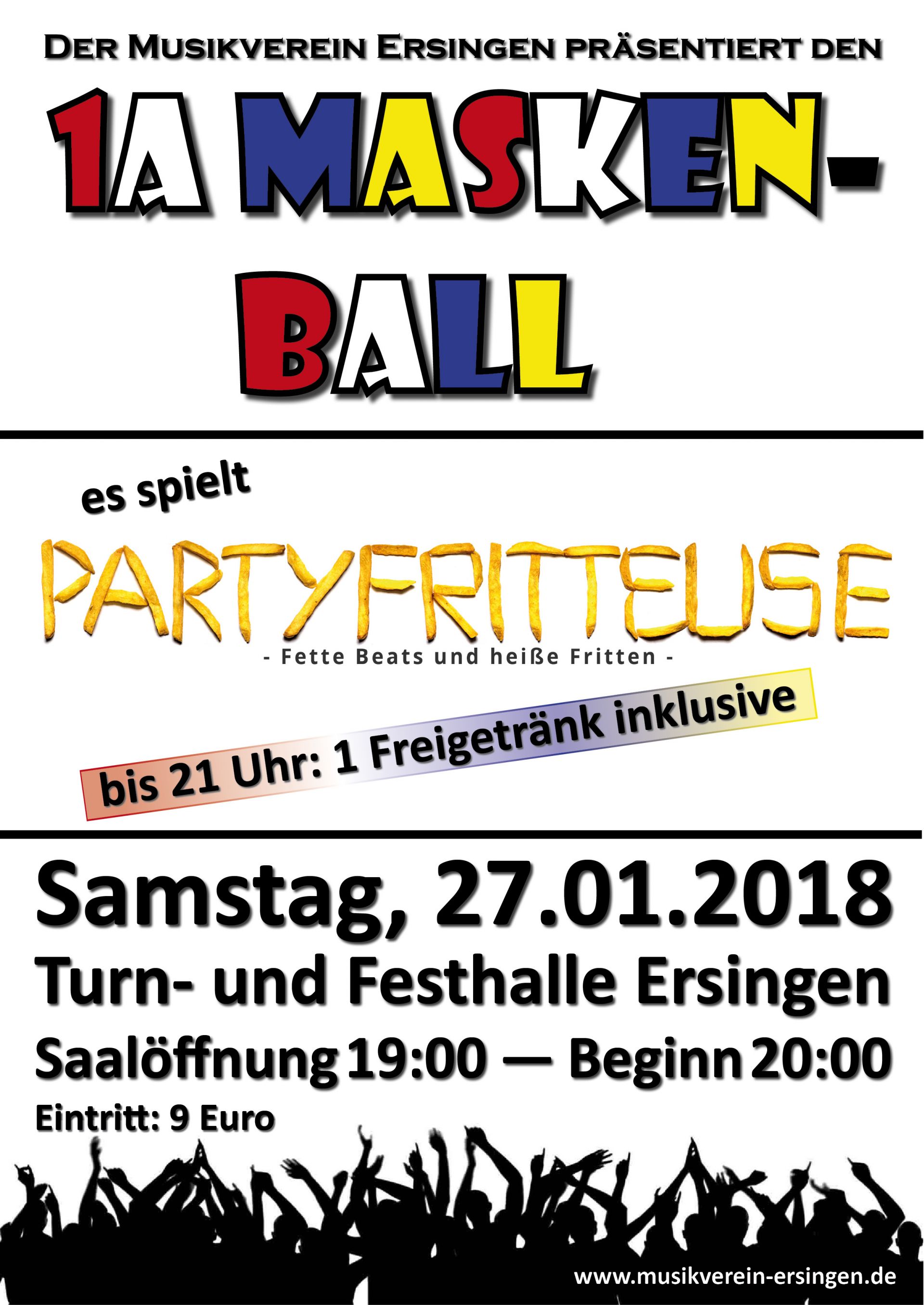 Plakat Einladung Maskenball 2018