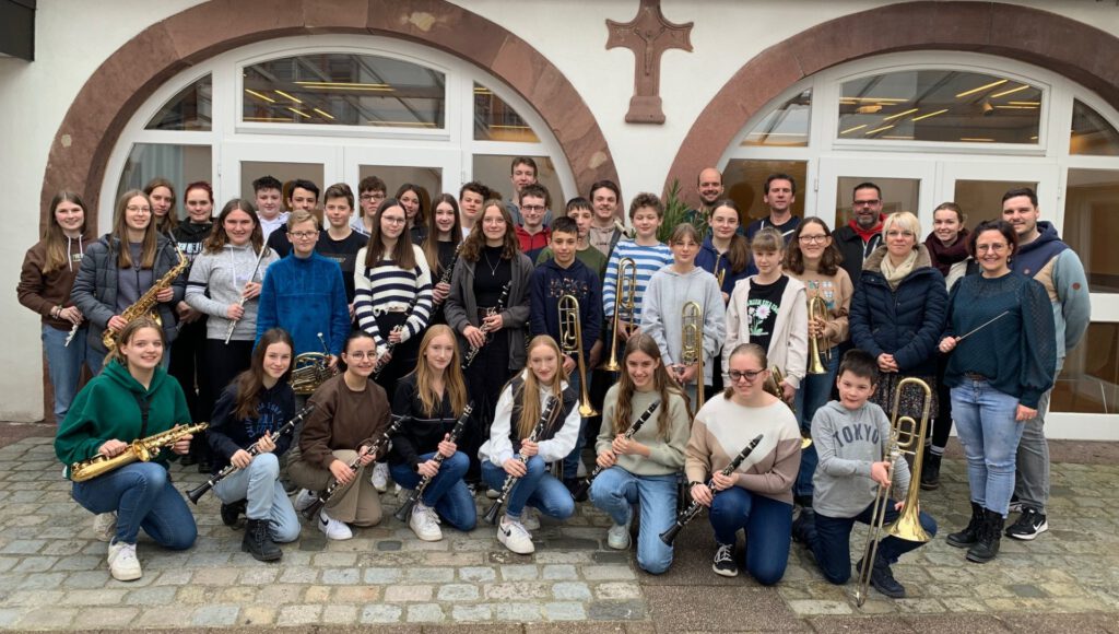 Gruppenfoto vom Probetag der Jugendkapelle 2023