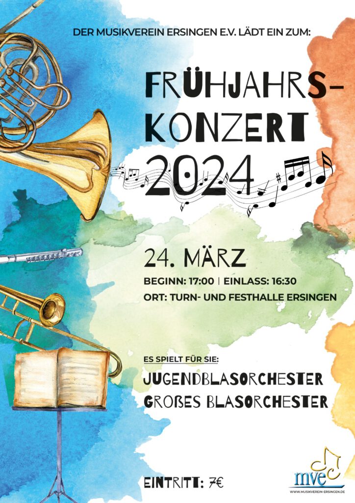 Plakat Einladung Frühjahrskonzert 2024