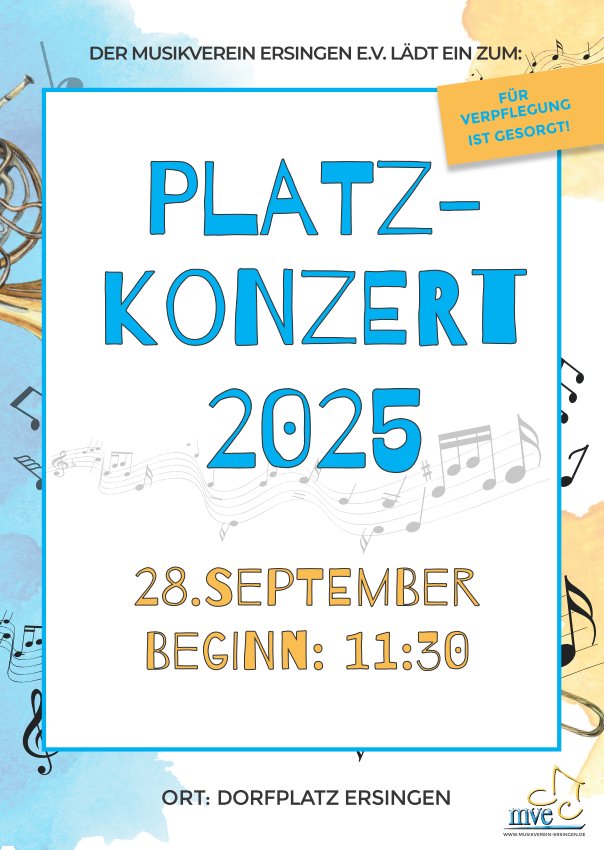 Einladung zum Platzkonzert am 28.09.2025, 11:30 Uhr